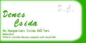 denes csida business card